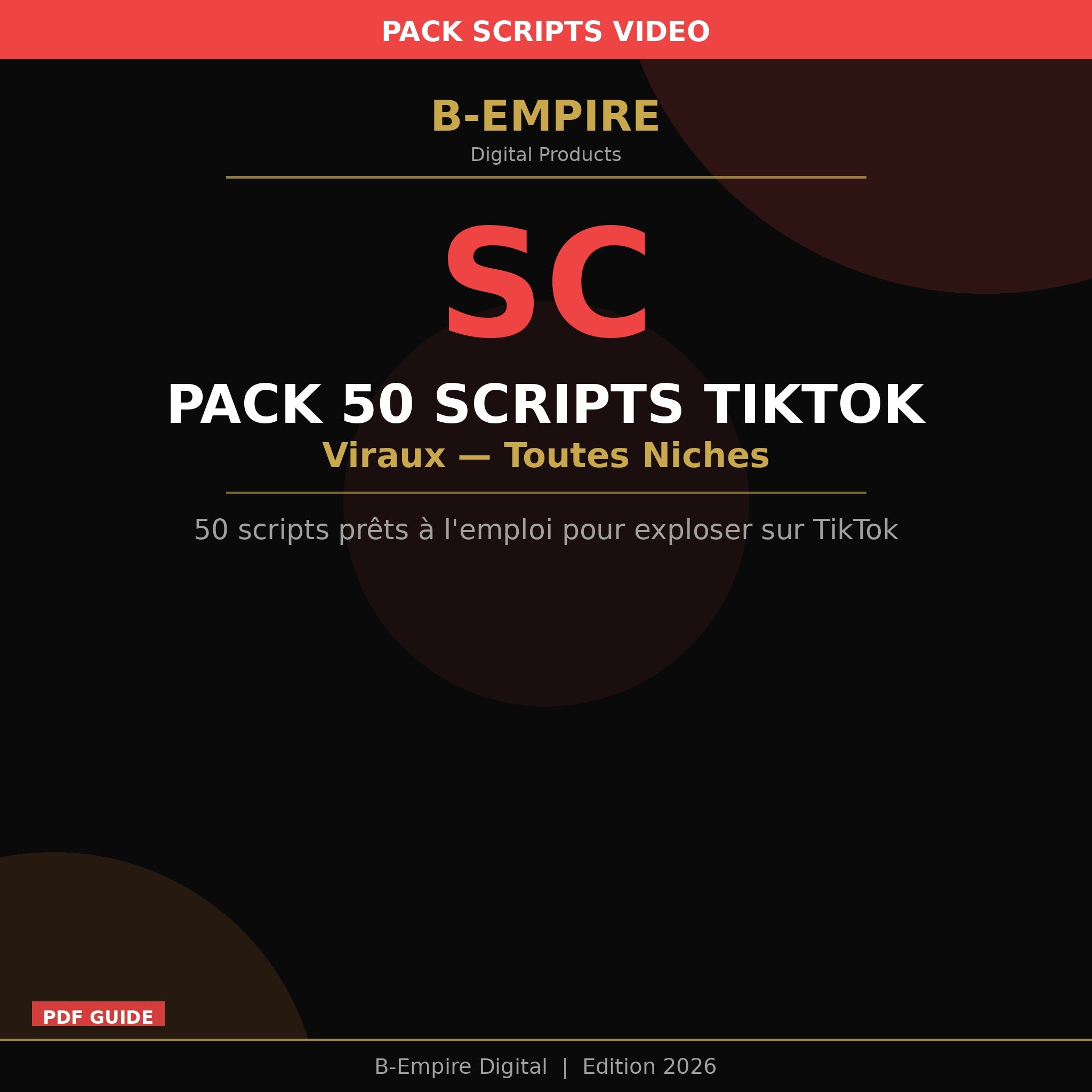 Pack 50 Scripts TikTok - B-Empire Digital