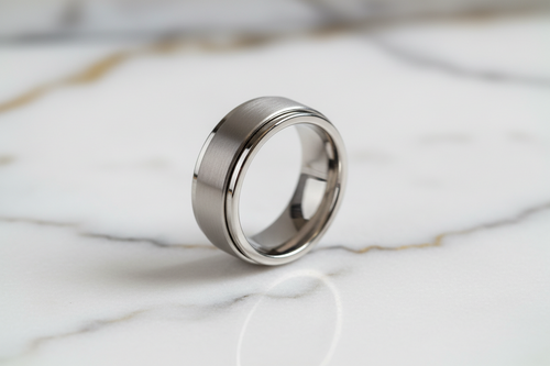 Bague Anti-Stress Rotative — Spinner Ring Acier Inoxydable